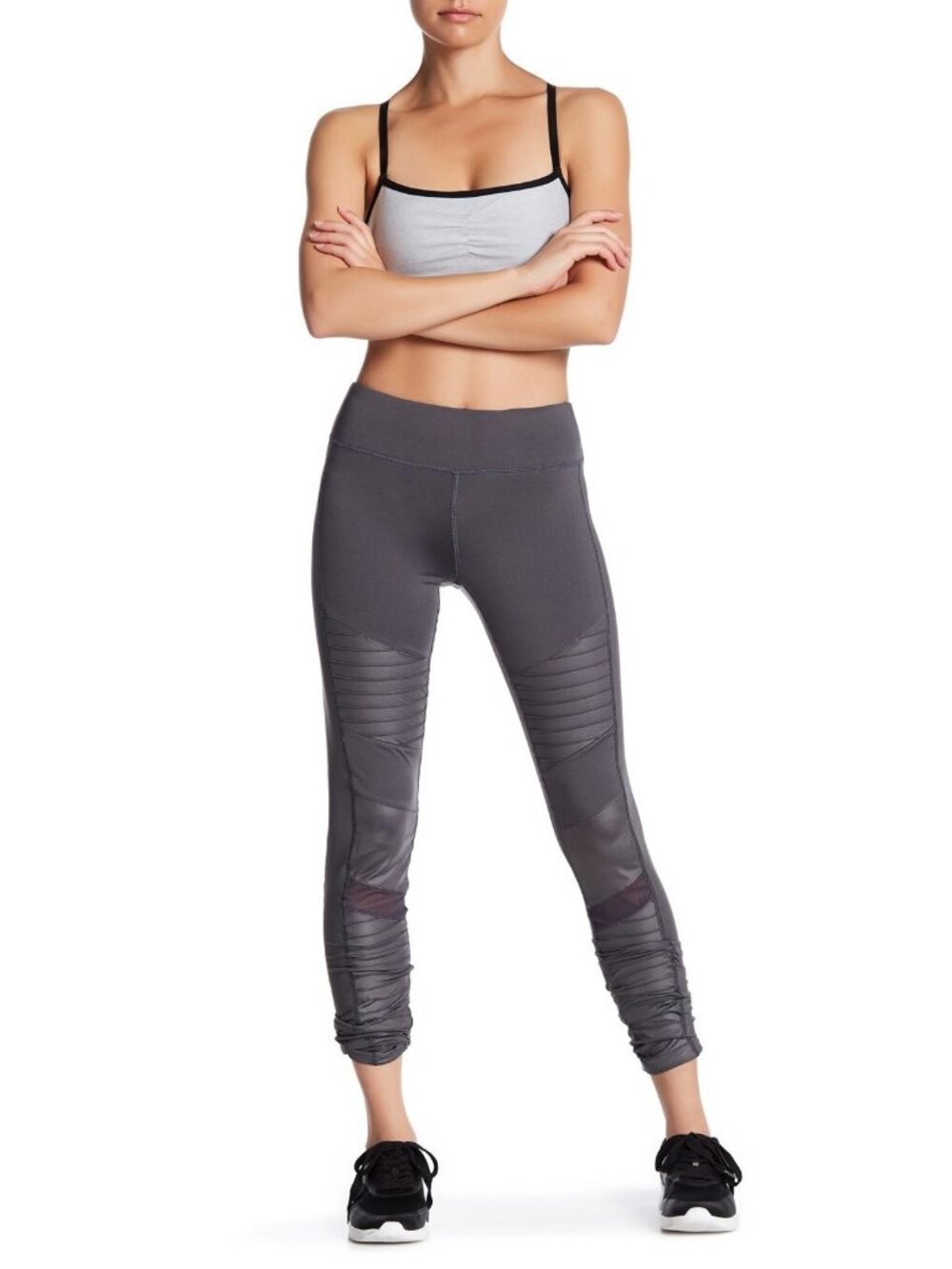 Electric Yoga Live Electric Activewear Leggings Women's Moto Gym Pants Gray XS